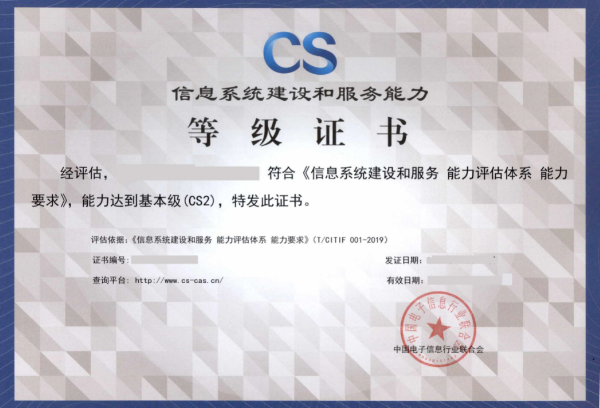 CS信息系统建设和服务能力评估