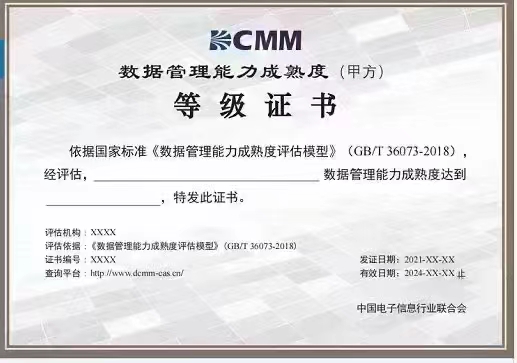 DCMM数据管理能力成熟度评估模型